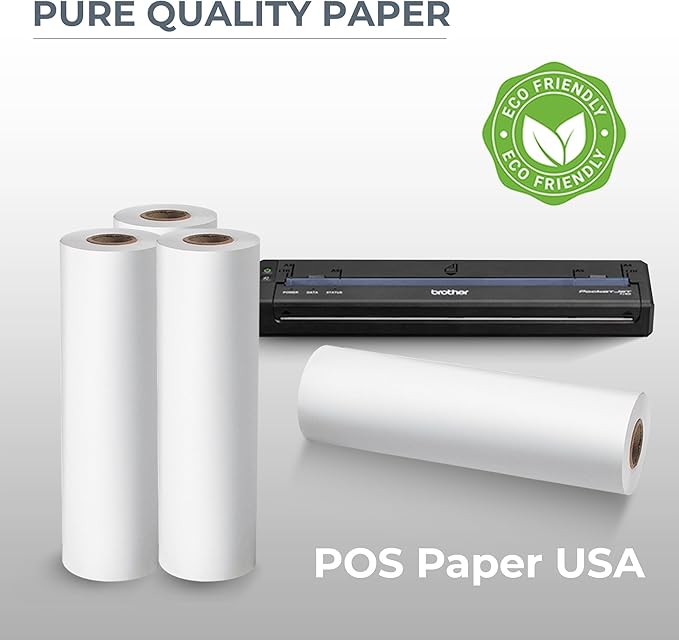 8 1/2" x 100' Heavy Thermal Paper for Brother PocketJet Printers (6 Rolls/Case) - BPA Free