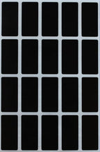 Royal Green Rectangle Shape Sticker 1.57 inch x 0.75 inch Black Stickers Rectangular Labels (40mm x 19mm) - 300 Pack
