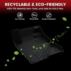LASFIT Floor Mats for Nissan Versa 2020-2025, Custom Fit All Weather Protection Durable TPE Floor Liners for Nissan Versa S/SR/SV 2025 2024 2023 2022 2021 2020 1st & 2nd Row Car Mats, Black