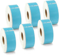 BETCKEY - Compatible DYMO 30252 (1-1/8" x 3-1/2") Address & Barcode Labels - Compatible with DYMO Labelwriter 450, 4XL & Zebra Printers[6 Rolls/2100 Labels, Light Blue]