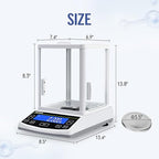 Analytical Balance 500g×0.001g Lab Scale 0.001g Accuracy High Precision Laboratory Scale with Windshield RS232 Interface Laboratory Balance (500g,1mg)