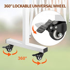 Aluminum Expandable Garden Fence, Portable Barricade Gate with Casters, Expansion Size 201×15.2×40.6 inches, Adjustable Flexible Fence Mobile Barricade Safety Barrier
