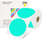 3 X 3 Inch Color Coding Dot Labels Circle Thermal Printable Waterproof 500 Pcs Round Stickers Adhesive Writable for Office, Home, Garage, DIY Sticker, Barcodes, Name Tag, Watercolor Green