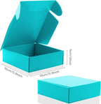 Cardboard Boxes Shipping Boxes,15 Pack Recyclable Corrugated Cardboard Box Small Mailing Storage Gift Boxes for Shipping, Mailing, Gifts Packaging, 6x6x2" (Blue)