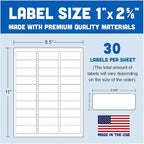 Personalized Return Address Labels - Beautiful Flowers - Self Adhesive Stickers (60-1020 Full Color Labels)
