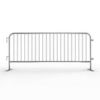 Trafford Industrial Angry Bull Barricades Metal Interlocking Steel Barricade (6.5 Ft. Economy, Light Weight & Pre-Galvanized, Flat Feet, Zinc Coated Steel, Set of 10)