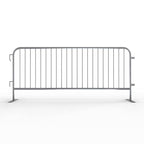 Trafford Industrial Angry Bull Barricades Metal Interlocking Steel Barricade (6.5 Ft. Economy, Light Weight & Pre-Galvanized, Flat Feet, Zinc Coated Steel, Set of 20)