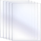 Sherr 5 Pcs Rigid Print Protectors Fit 24 x 36 Inch Poster Paper, Top Loading Page Protectors Plastic Poster Sleeves PVC Clear Sheet Holder to Display Photo Document Magazine Certificate