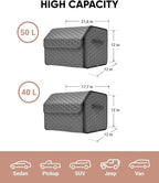 Owleys Car Tote Bundle - Trunk Organizer Set - Gray Interior Accessories (Gray 21.6" + 17.7")
