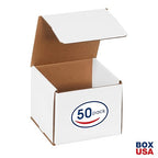 Box USA BM665 6"L x 6"W x 5"H, White (Pack of 50)