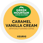 Green Mountain Coffee Roasters Caramel Vanilla Cream Coffee, Keurig Single-Serve K-Cup pods, Light Roast, 96 Count