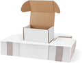 WIFTREY 40 Pack 4.6x2.2x2.2 Small Shipping Boxes for Packing Small Business, White Corrugated Cardboard mailing Box for Shipping