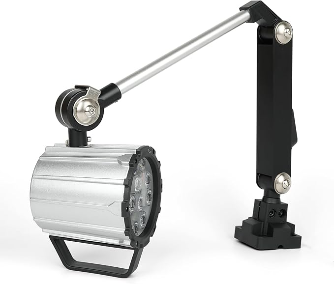 Articulating Led Work Light, 18W Machine Lights, 1800 Lumens Flexible Wood Lathe Light Drill Press Lighting 110-220v