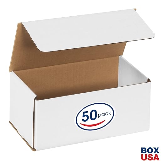 Box USA BM954 9"L x 5"W x 4"H, White (Pack of 50)