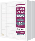 NextDayLabels – 1.5" x 1" Rectangular Sticker Labels for Printer - White Laser/Inkjet Printer Labels Return Address Labels Shipping Label Stickers (500 Sheets, 50 Per Sheet, 25000 Labels)