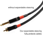 25ft - 1/4 inch PET Expandable Braided Sleeving – Black – Alex Tech Braided Cable Sleeve