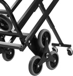 Folding Stair Climbing Dolly, Heavy Duty Stair Climbing Cart Dual-Purpose Cart 551 Lbs Capacity 33x40cm Extended Deck Dual-Wheel Support Bars Sturdy Wheels for Offices, Campsites, Event Venues