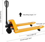 Manual Pallet Jacks 5500lbs Capacity Industrial Hand Pallet Truck 48" Lx27''W Fork Size
