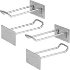 4 Pack 304 Stainless Steel Garage Wall Mount Rack Bracket, Wet Floor Safety Caution Sign Hanger, Heavy Duty Tool Organizer Storage System, Load 100 lbs