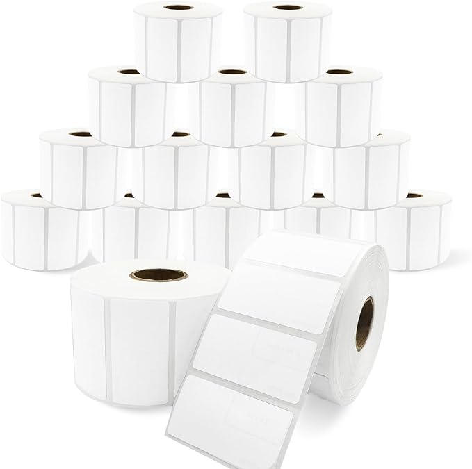 Compatible Thermal Labels Replacement for Zebra (【2" x 1"】 16 Rolls/20800Labels)