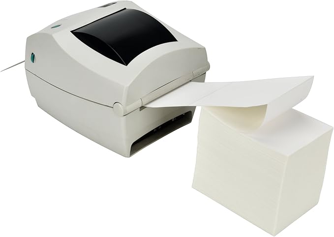 SJPACK 4 x 6 Fanfold Labels, 4000 Thermal Shipping Label for FedEx Shipping Label (4 Stack- 4000 Labels)
