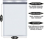 200-Pack 7.25x11.25" White Poly Bubble Mailers, Padded Shipping #1 Envelopes Self Seal Tear Resistant Lightweight Mailing Bags for Small Business, Books, DVDs, Gifts