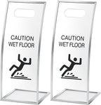 2 Packs 24 Inch Caution Wet Floor Sign Sturdy Acrylic Safety Warning Signs Safety Warning for Commercial Use Hotels High-end Exhibition Halls Market Schools Offices Restrooms Pool Decks Shops
