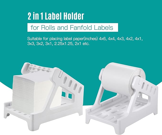 Eujgoov Universal Compatibility Label Holder,Easy to Use,Premium Material Organizer for Thermal Label Rolls