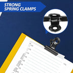 30 Pack Bulldog Clips 1.25 Inches Small Hinge Paper Clips Metal Hinge Clips for Crafts, Food Bags, Drawings, Photos at Home Kitchen & Office Usage, Black, 31mm