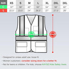 KAYGO Safety Vest with Pockets - High Visibility Reflective Vest ANSI Class 2 Construction Vest