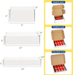 Assorted-Sizes-Shipping-Boxes-24-Pack: 6x4x3 & 12x9x3 & 13x10x2 Small-Shipping-Boxes-Mailers, White Corrugated-Cardboard-Boxes-for-Packing-Small-Business Mailing