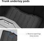 3Pcs for Tesla Cybertruck Trunk Mats Accessories 2024 2025 Custom Fit All Weather TPE Cargo Liner,Heavy Duty Pickup Truck Bed/Lower/Frunk Mat