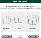 FXW Rollick Unleashed Dog Playpen for Indoor, Yard, RV Camping, 40 inch 2 Panels for Medium and Large Dogs, Black│Patented