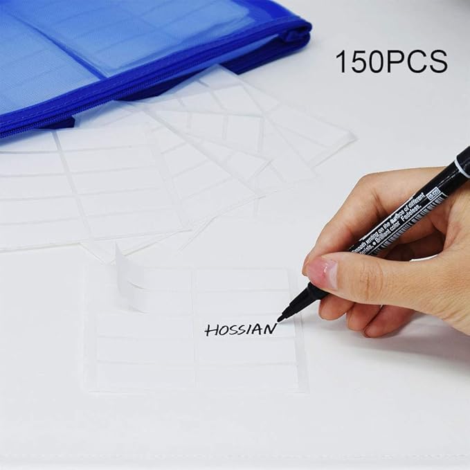 HOSSIAN File Folder Labels Name Filing Envelopes Label Stickers, 0.6 x 1.57 in, Small Label Nametags for Jars, Bottles, Food Containers, File Folders, Pack of 150 (150)