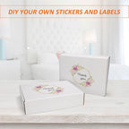 HORLIMER 13x10x3 inches Shipping Boxes Set of 25, White Corrugated Cardboard Box Literature Mailer