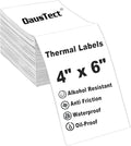 4x6 Thermal Labels, OausTect 100 FanFold Shipping Labels, White Perforated Printer Labels Stickers Compatible with Zebra, Rollo, Thermal Printer, Permanent Strong Adhesive, Business Grade