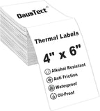 4x6 Thermal Labels, OausTect 100 FanFold Shipping Labels, White Perforated Printer Labels Stickers Compatible with Zebra, Rollo, Thermal Printer, Permanent Strong Adhesive, Business Grade