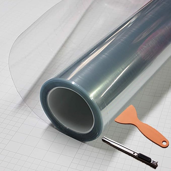 DIYAH Extra Thick Clear Paint Protection Bulk Vinyl Wrap Film with Hand Tools (108" X 48" / 9 FT X 4 FT)