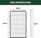 FXW Rollick Unleashed Dog Playpen for Indoor, Yard, RV Camping, 45 inch 4 Panels for Large Dogs, Black│Patented
