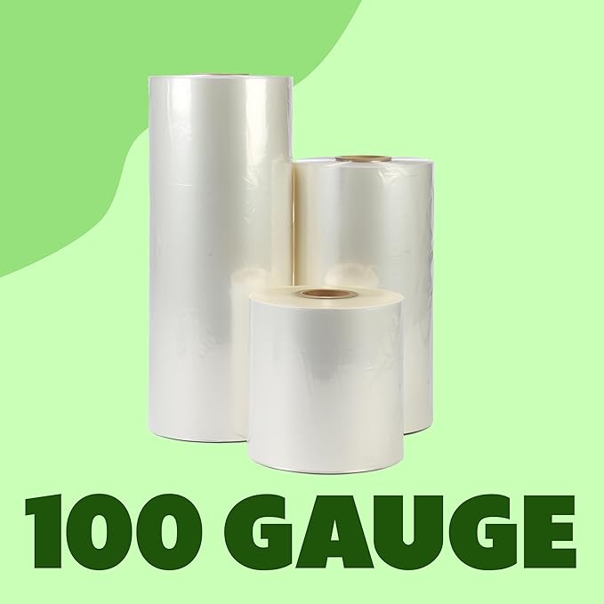 The Boxery Shrink Wrap Film 20" x 31500” (2625’) Heat Wrap POF Centerfold - Polyolefin 100 Gauge - Industrial Grade Heat Shrinkable Film for Packaging - Small Business, Toys, Books, and Much More.