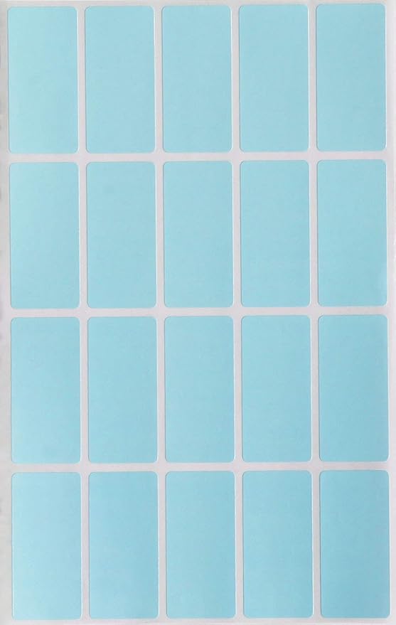 Small Rectangular Label Stickers 1.57 inch x 0.75 inch - 2160 Pack, Light Blue Color-Coding Labels (40mm x 19mm)