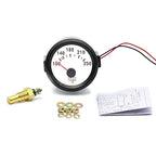 2" Universal Water Temp Gauge, 100-250℉ Blue LED Backlit DC 12V Thermometer Kit for Car/Boat/Truck/Motorcycle