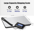 Shipping Scale, 660lbs Heavy Duty Digital Postal Scale for Packages, 0.7oz High Accurate Postage Scale for Small Business, Luggage, Home Use, Battery & Charging Cable Include