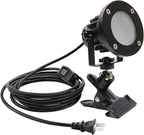 Clip Floodlight 15W LED Work Light IP65 Waterproof 150W Equivalent 11.5ft 3.5m Cord with Plug Lights for Workshop Garage, Construction Site Applicable to Various environments (15W Warm White)