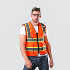 BeautyWill Custom Safety Vest Logo Class 2 High Visibility Reflevtive Vest Outdoor Protective Workwear