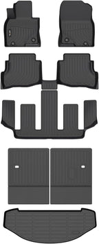 AIPOIL®TPE Floor mats Custom for 2020-2023 Mazda CX9 (for 6 Seats) All-Weather Easy to Clean All-Round Protection Full Set Automobile mats Accessories.