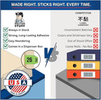 2026 Year Stickers, Doctor Stuff 2026 Chart Stickers, Fluorescent Green Color Coded, USA Made Year Labels for End Tab File Folders, 500 Labels/Roll in a Dispenser Box, 3/4" x 1-1/2"