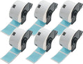 BETCKEY - White Food Labels Replacement for Brother DK-1220 (1.5 in x 1.8 in), Compatible with Brother QL Label Printers [6 Rolls/3720 Labels, Light Blue]