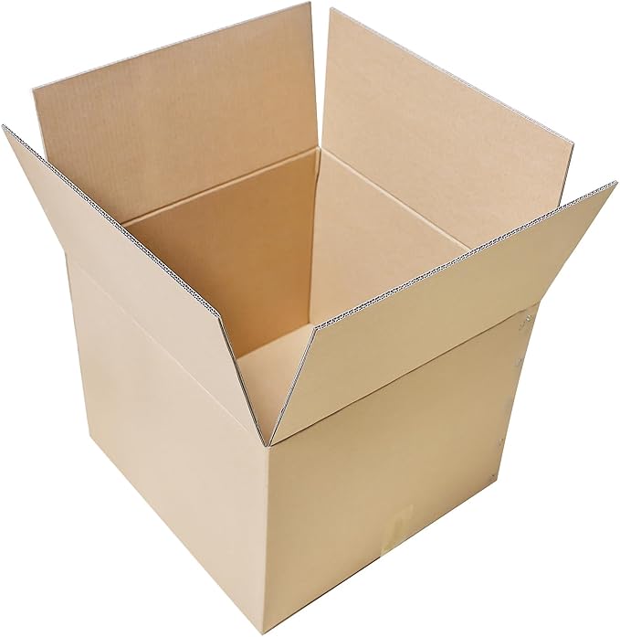 Double Wall Large Packing Boxes for Moving,12 Pack Heavy Duty 20" x 20" x 15" Cardboard Moving/Shipping Boxes for Home,Office,Warehouse (20" x 20" x 15")