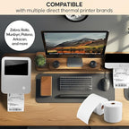 SL450 4x6 Shipping Label in 1 Roll (450 Pages per roll) Support Arkscan Label Printers, Compatible w/Zebra LP2844, Zp-450, Zp-500, Zp-505 and Other Brands, It's Designed for Direct Thermal, White.